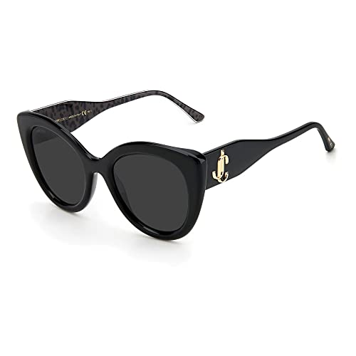 Jimmy Choo LEONE/S 1EI 52IR(JC2) Women's Black Sunglasses