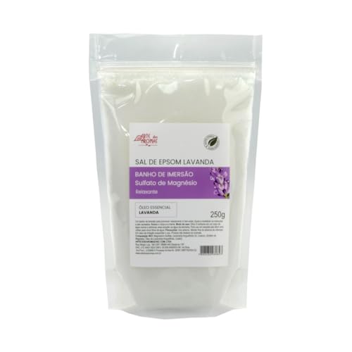 Sal de Epsom Lavanda, Banho de Imersão, Sulfato de Magnésio, Óleo...