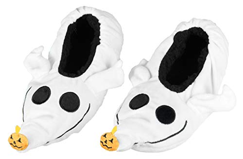 Bioworld The Nightmare Before Christmas Zero Dog Character Slipper Socks with No-Slip Sole For Women Men