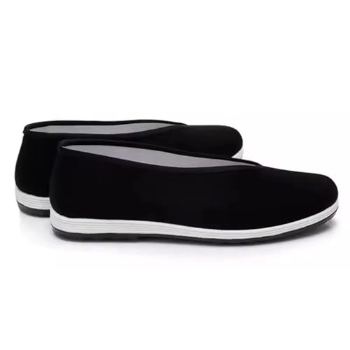 Adult Unisex Breathable Cloth Shoes Black Casual Flat Canvas Shoes2