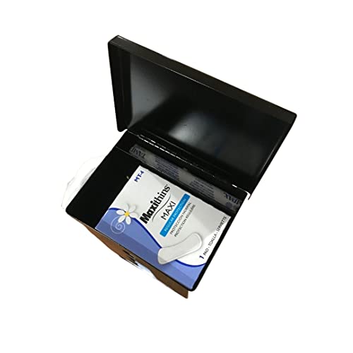 Image of Sanitary Napkin and Tampon Dispenser, pre-Filled - Compact Version, SD7000BK-PF Free Vending Black Metal