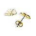 Einzel-Ohrstecker per Stück Schaufelbagger echt 14 Karat Gold 585 (Art 602072/811104)