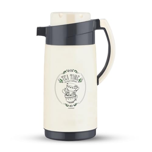 Image of Trueware Aqua Jug Insulated Flask -1500 Ml | Insulated Tea Pot Kettle Inner Steel Outer Plastic | Hot & Cold | Food Grade Plastic | Lightweight BPA-Free | Wide Mouth Design | Ideal for Office, Travel