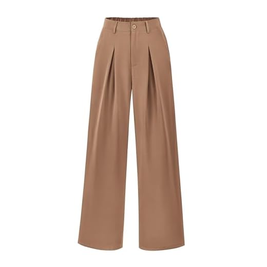 17+ Fall Outfit Ideas for Women That Always Look Stylish Khaki wide-leg trousers