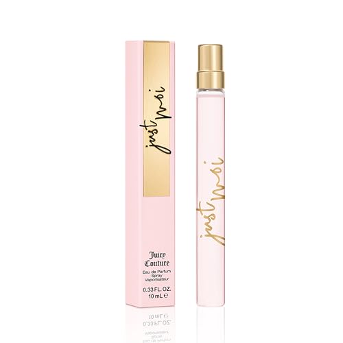 Juicy Couture Just Moi Eau de Parfum Spray Pen for Women, Amber Vanilla Perfume with Cacao Blossom, Magnolia & Musk, Long-Lasting Scent, Travel Size, 0.33 fl oz