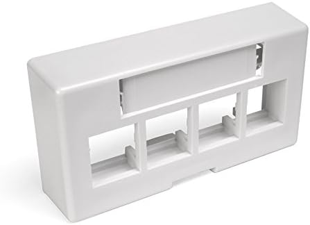 Leviton 4-Port QuickPort Extended Depth Modular Furniture Faceplate, 49910-EG4, Grey image 5