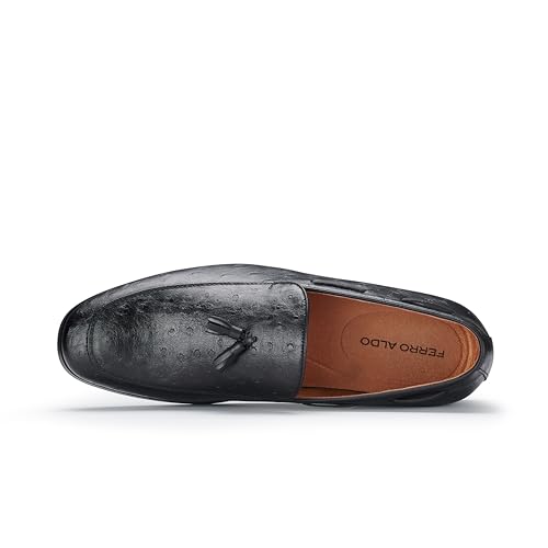 Image of Ferro Aldo Men's Premium Moc Toe Loafers | Casual & Dress Styles with Tassels & Horsebit Buckles