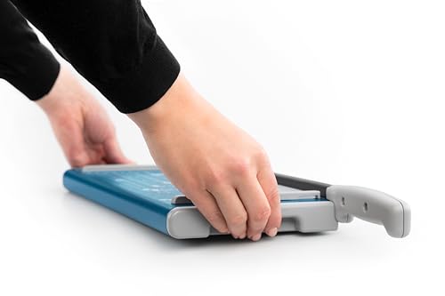Cisaille Dahle 502 A4 avec lame plate et pression manuelle bleu - 6