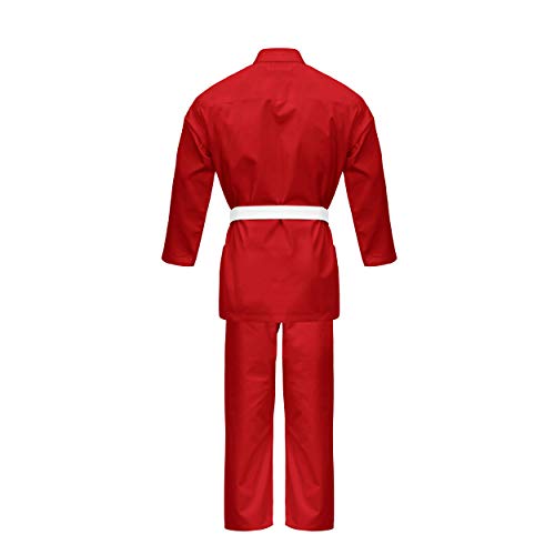 Light Weight Karate Uniform Gi - Kids Adults Unisex (Red, 0) #TOP3