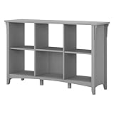 Bush Furniture Salinas 6 Cube Organizer in Cape Cod Gray
