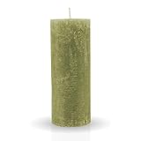 hs candle candela decorativa rustica a pilastro, Ø 7 cm x 18 cm, diversi colori/dimensioni, lunga durata, candela antica, candela d'altare senza profumo