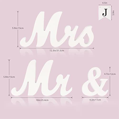 Wedding-Decorations-Set-Large-Mr-and-Mrs-Sign-Just-Married-Banner-Mr-Mrs-Signs-for-Wedding-Table-Wooden-Letters-Wedding-Decor-Wedding-Decorations-for-Reception-Ceremony-White Wedding Decorations Set Large Mr and Mrs Sign Just Married Banner Mr Mrs Signs for Wedding Table Wooden Letters Wedding Decor Wedding Decorations for Reception Ceremony White