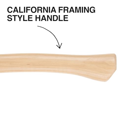 Image of Klein Tools H80920HS Smooth Face Hammer with Straight Claw, 20-Ounce Forged Steel, Hickory Handle, California Framing Style, Magnetic Nail Starter, and Extra-Large Squared Strike Face