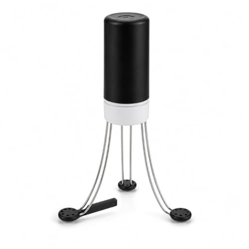 Automatic Hands Free Pot Stirrer with 3 Adjustable Speeds Battery Operated Self Stirring Kitchen Mixer for Sauces Soups Gravy Cream Custard Non Stick Cookware Safe Black