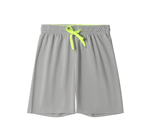 Danichins Boys Loose Athletic Moisture Wicking Shorts Performance Mesh Shorts (Blue,Grey,7) #TOP2