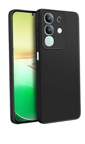 Image of Designerz hub iQOO Z10x 5G Back Cover | Soft Silicone Slim Back Case for iQOO Z10x 5G - Black