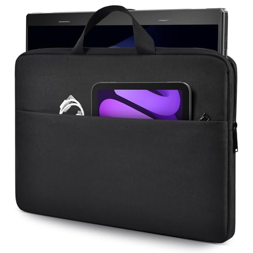 Image of 17 Inch Laptop Sleeve Carrying Case for HP 17 17.3 inch Laptop, HP Envy 17 17t 17m 17.3, Pavilion 17, ASUS Vivobook 17, LG Gram 17, MSI 17.3 inch Case Bag, Black