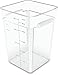 Carlisle FoodService Products Squares Square Food Storage Container with Stackable Design for Catering, Buffets, Restaurants, Polycarbonate (Pc), 22 Quarts, Clear