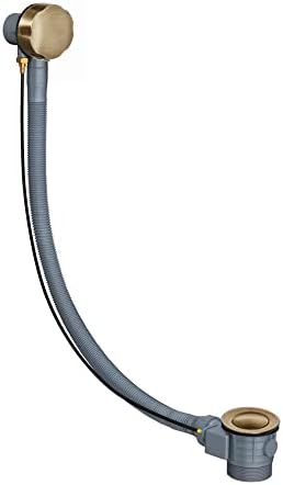 ENKI, W35, 1.5 Inch Matte Black Bath Waste & Overflow, Sturdy Plastic Pipping, Pop Up Waste Connection, Contemporary Design, Pop Up Bath Plug Waste, Easy Clean, Easy to Install Bath Waste Kit, Fixings