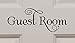 Guest Room Vinyl Sticker - Home Bedroom House Decor - 9w x 3.5h inches - Die Cut Sticker - Black