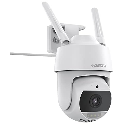 PTZ Outdoor Surveillance Camera, 1080P WiFi IP Camera, Outdoor 2.4GHz WiFi with Two-Way Audio, PIR Human Motion Sensor, Message Push, IP66, Support 128G SD Card (Without ) Cover