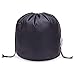 Barrel Makeup Bag Travel Drawstring Cosmetic Bag Large Toiletry Organizer Waterproof for Women and Girls (Large, Black)
