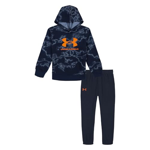Image of Under Armour Boys' 2-Piece Hoodie Set, Pullover Sweatshirt and Fleece Pants