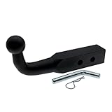 Enganche Remolque Adaptador de enganche de bola CVP con gancho de pivote negro, bloqueo de remolque para automóvil, barra de remolque, piezas para vehículos recreativos remolque coche(Ball 2 with pin)