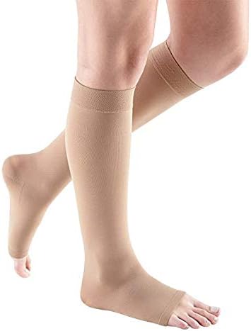mediven comfort for women, 15-20 mmHg, Calf High Compression Stockings, Open Toe