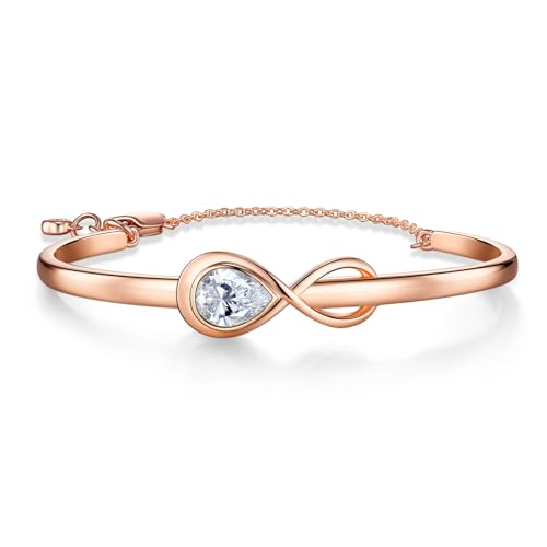 Lyniuoy Plaqué or rose18 Carats Infini Bracelet Femme, Bijoux Femme, Romantique Cadeau Femme-Idées Uniques pour Anniversaire, Fête des Mères,...