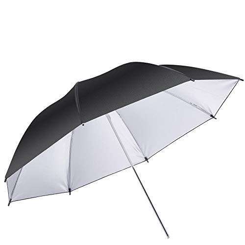 33 pouces argent noir parapluie pour la photographie et la vidéo d'éclairage réfléchissant Cover