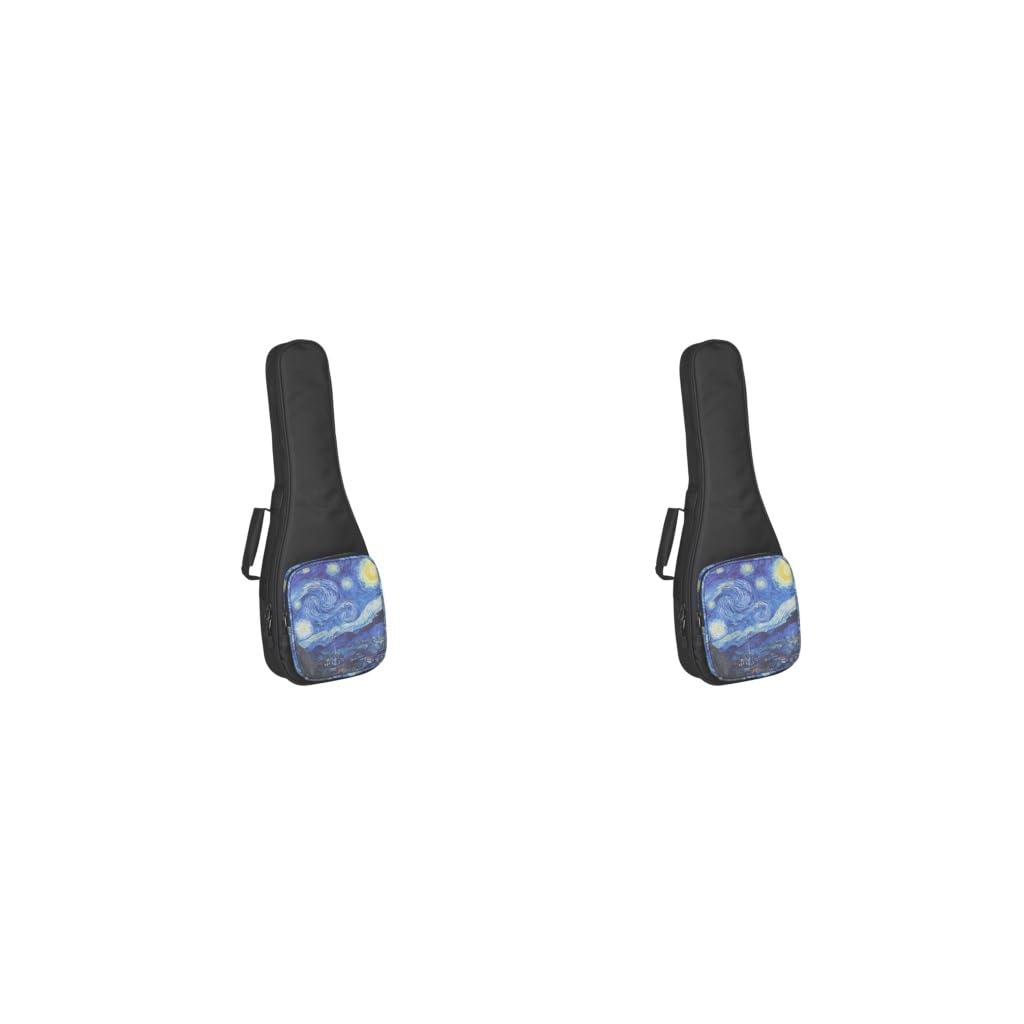Custodia protettiva impermeabile per ukulele, 53,3 cm, colore nero, Set da 2 (nero 53,3 cm), 53,34 cm