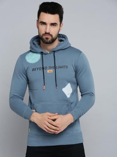 Image of SHOWOFFFF Men Solid Pullover Sweatshirt | Hooded Full Sleeves Cotton Sweatshirt's for Mens | Slim Fit Regular Length Sweatshirts for Men's