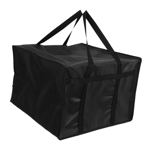 GRIRIW Bolsa Aislante para Pizza Portador De Alimentos Térmico Más Cálido Bolsas Hieleras Aisladas Bolsas De Comida Calentadas Portátil Bolsa De Pizza Black Tela No Tejida