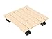 GoodFreshDecor Pflanzenroller Aus Holz Blumentopf Untersetzer Mit Rollen Blumenroller Kübelroller Pflanzen Untersetzer 35 x 35 x 7,5 cm