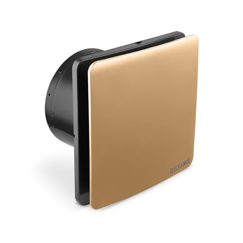 Image of Metal 150mm (6 Inches) Axial Exhaust Fan | BLDC Motor | 7W, 2400 RPM | Ideal for Modern Kitchen, Bathroom & Office | Premium Stainless Steel Front Panel | (Rose Gold)