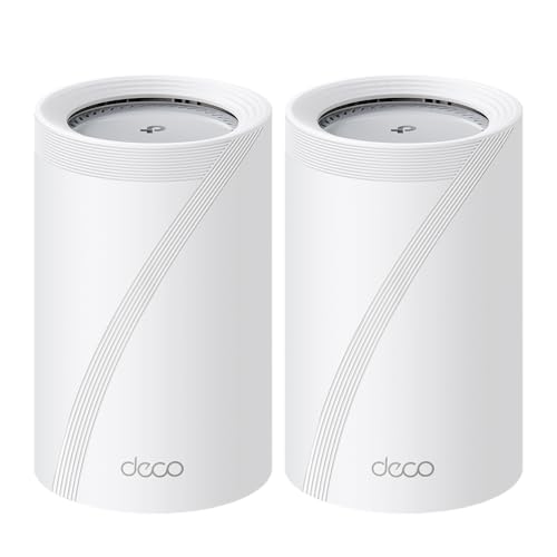 TP‑Link Deco BE65 Pro (2-Pack) – Wi‑Fi 7 Mesh Triband BE11000 System (11 Gbps), Hybrid...