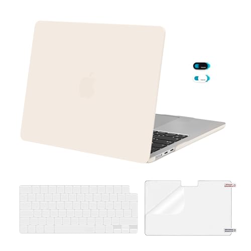 Coque MacBook Air 13 M5 M4 M3 M2 anti-poussiere avec cache webcam et film