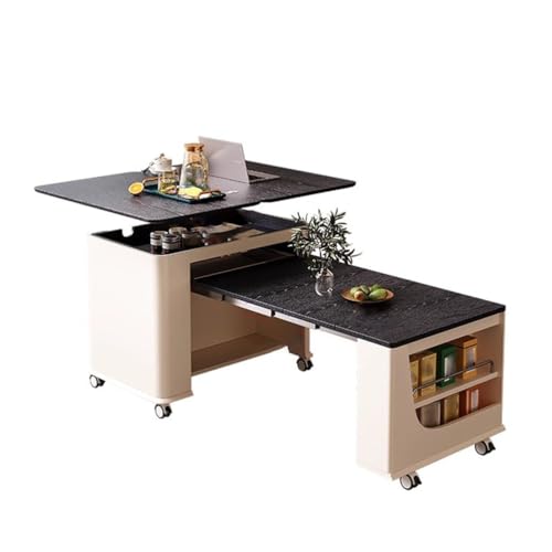 Mesa De Centro Elevable Con Almacenamiento, Mesa De Comedor Y De Trabajo Extensible,Mesas Auxiliares Plegables Multifuncional, Altura Ajustable, Mesa De Centro Que Ahorra Espacio Para Salas De Estar