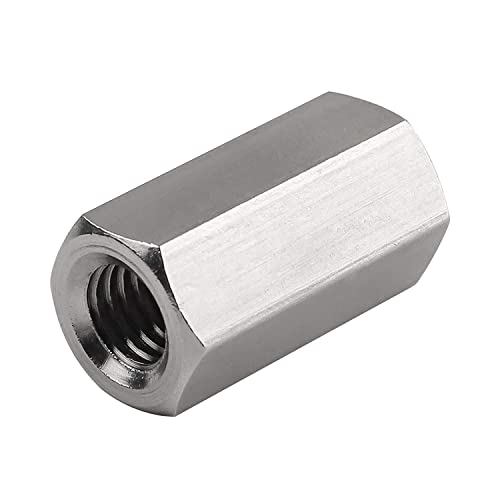 Niooliuk M8 X 1.25-Pitch 24Mm Length Metric Hex Coupling Nut 304 Stainless Steel Rod Coupling Nuts, 6-Pack #TOP2
