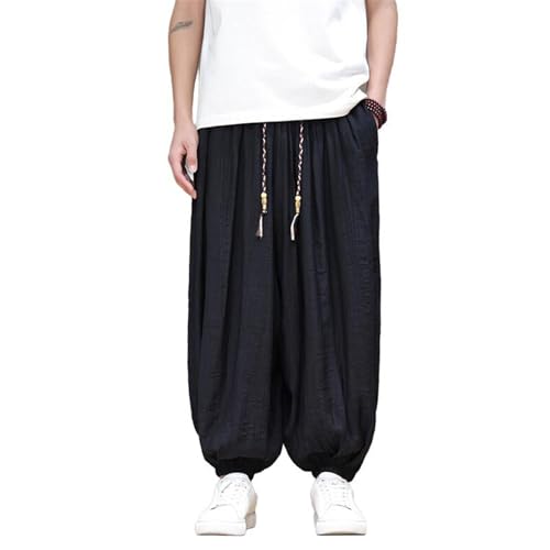 Men's Pants Summer Retro Japanese Wide Leg Loose Casual Denim Elastic Waist Streetwear Trouser3