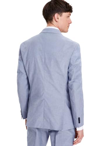 Tommy Hilfiger Mens Modern-Fit Cotton Chambray Suit Jacket 40 Long Blue NWT2