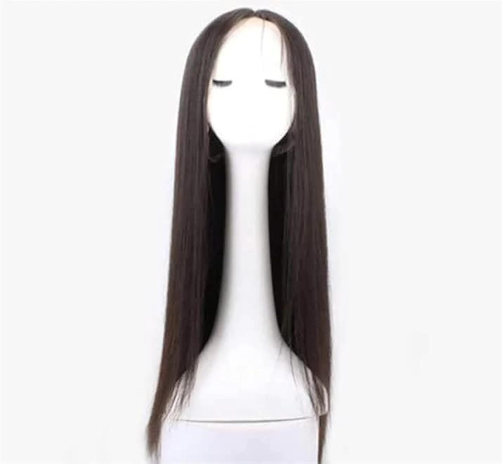 100% Human Hair Wig, 20 Inch Straight Natural Brown