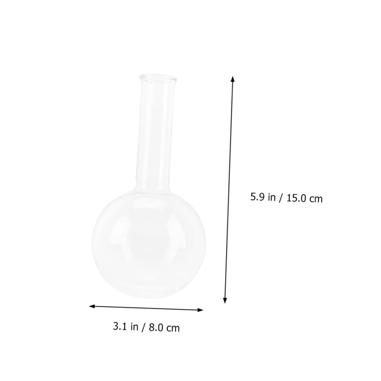Zerodeko 2 Matraces de Base Redonda de Vidrio para Pruebas Científicas, Portátiles y Livianos, Ideales para Estudiantes en Laboratorios