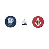 Andaz Press Sail Away Nautical Birthday Collection, Salty Kisses Chocolate Drop Labels Trio, Fits Hershey's Kisses, 216-Pack, Ocean Sea Whale Octopus Seahorse Seashell Mermaid Sailboat Ship Cruise Travel Themed Stickers
