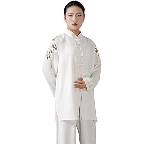 FYUUN Tai Chi Uniform Kungfu Costume Martial Arts Training Suit Unisex Traditional Martial Arts Comfortable Breathable Cover