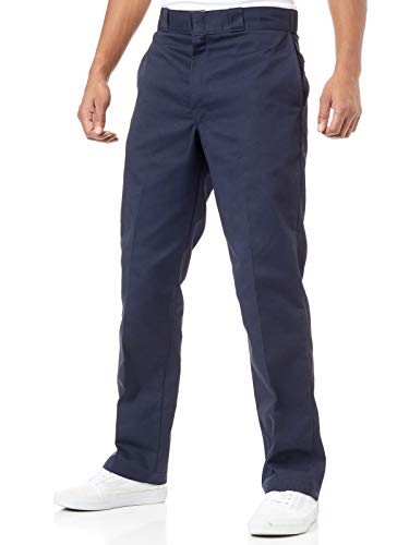 Dickies Men’s Original 874 Work Pants – Durable Straight Leg Uniform Trousers for Men, Ideal for Industrial or Office Use, Dark Navy, 30W x 34L