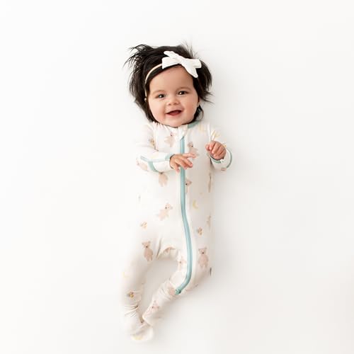 Image of Bamboo Little Soft Baby Footie Pajamas, Baby Clothes, Newborn Sleepers, 95% Viscose and 5% Spandex, 0-24 Months