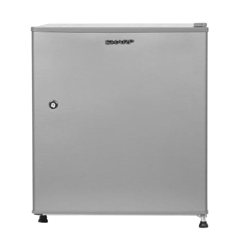 Image of SHARP 50L 2 Star Direct Cool Single Door Mini Bar Refrigerator with Chiller Freezer Box |Japan 7 Shield Protection|Toughend Glass shelvesI (Silver Hairline, SJ-MRD055N2-PSH, 2026 Model)