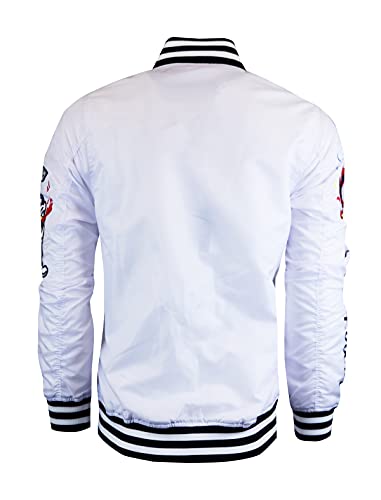 Image of SCREENSHOT Hip-Hop Urban NYC Fashion Bomber Jacket - Modern Outdoor Lightweight Streetwear Graffiti Print Zip Up Top